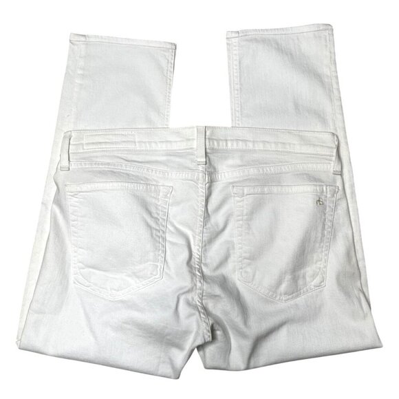 NWT Rag & Bone The Dre Boyfriend Skinny Jeans in Aged Bright White SZ 30 - Picture 6 of 10